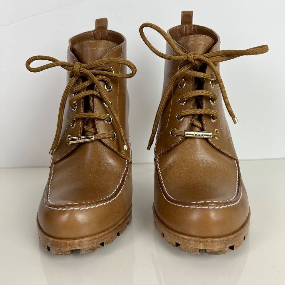 Dior leather lace up ankle boots size 7 - Picture 5 of 10